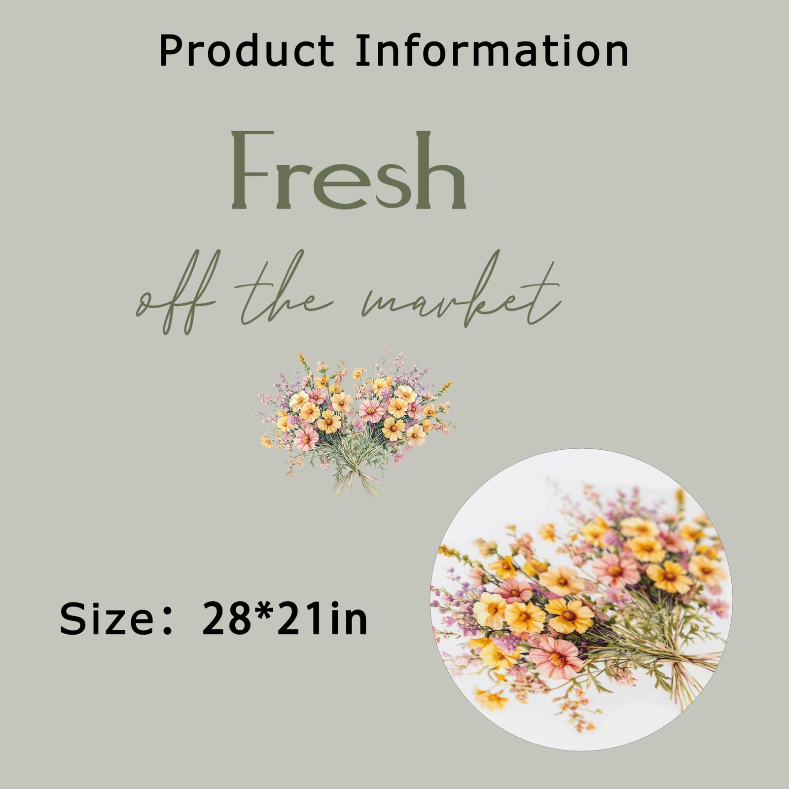 Fresh Off The Market Decal – Bridal Shower Backdrop Arch Decal Farmers Market…