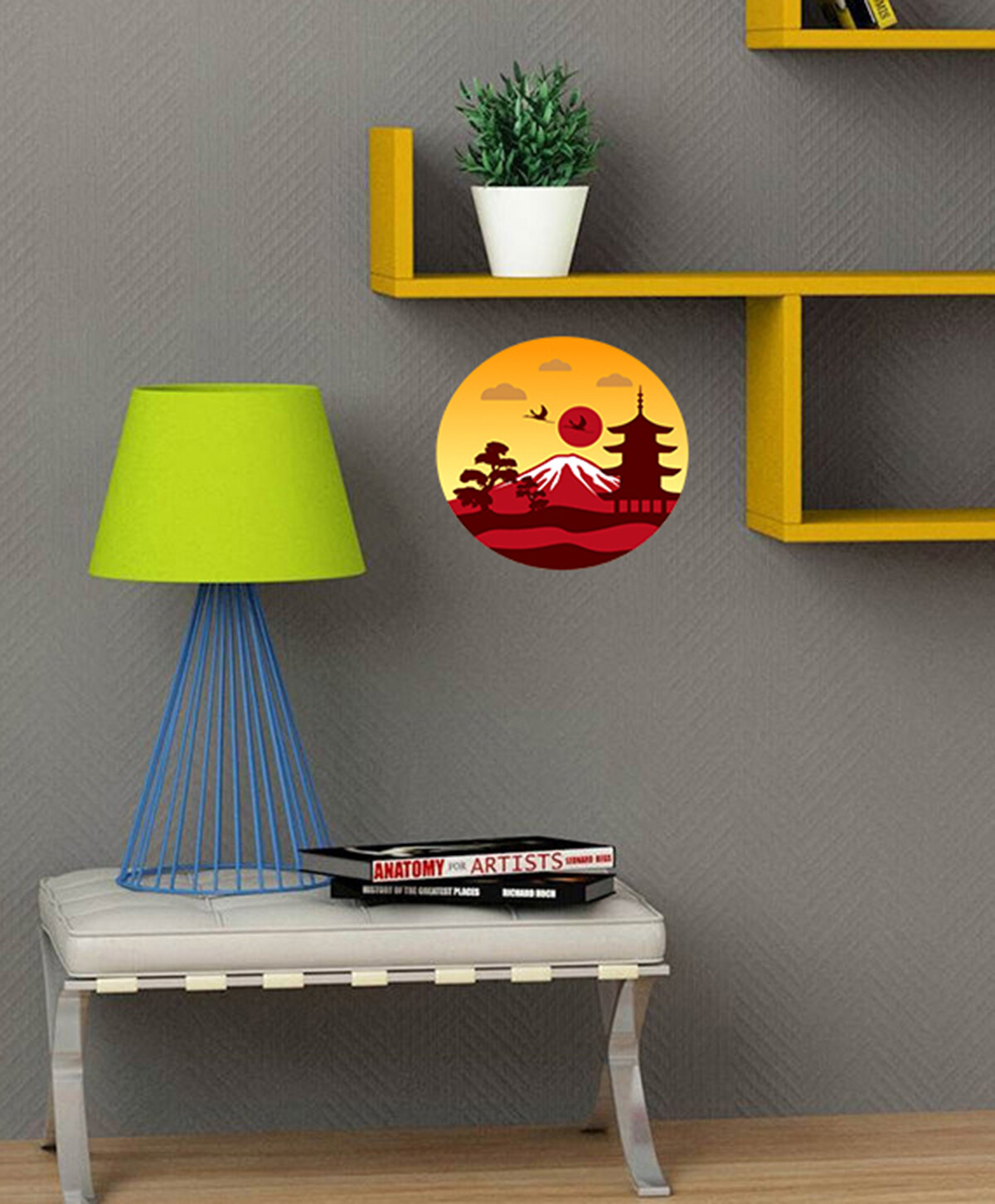 Landscape Japan Wall decal, Nature Wall sticker, Modern Wall Art Nature