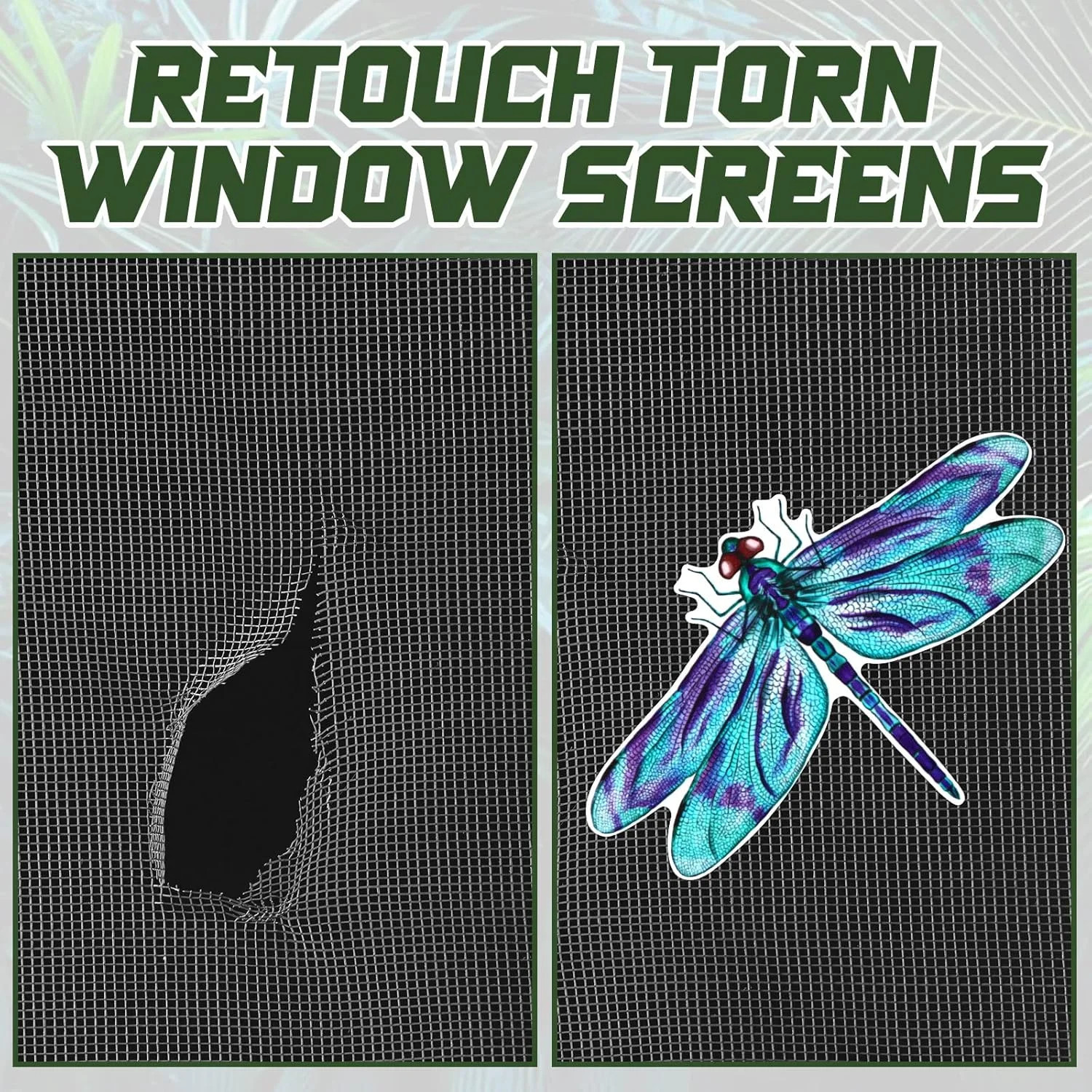 12 Pieces Dragonfly Screen Door Magnets Double Sided Screen Stickers Magnetic Fl