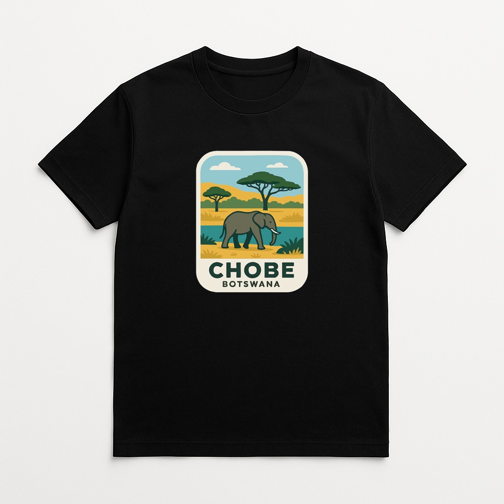 Chobe Botswana Iron On Heat Transfer Vinyl HTV Die-Cut World National Parks