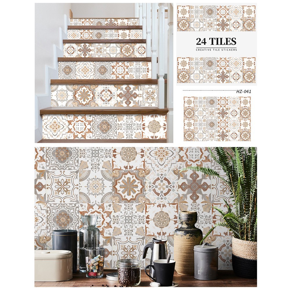 Diverse Applications Water Resistant Tiles Set of 24 Attractive Pieces