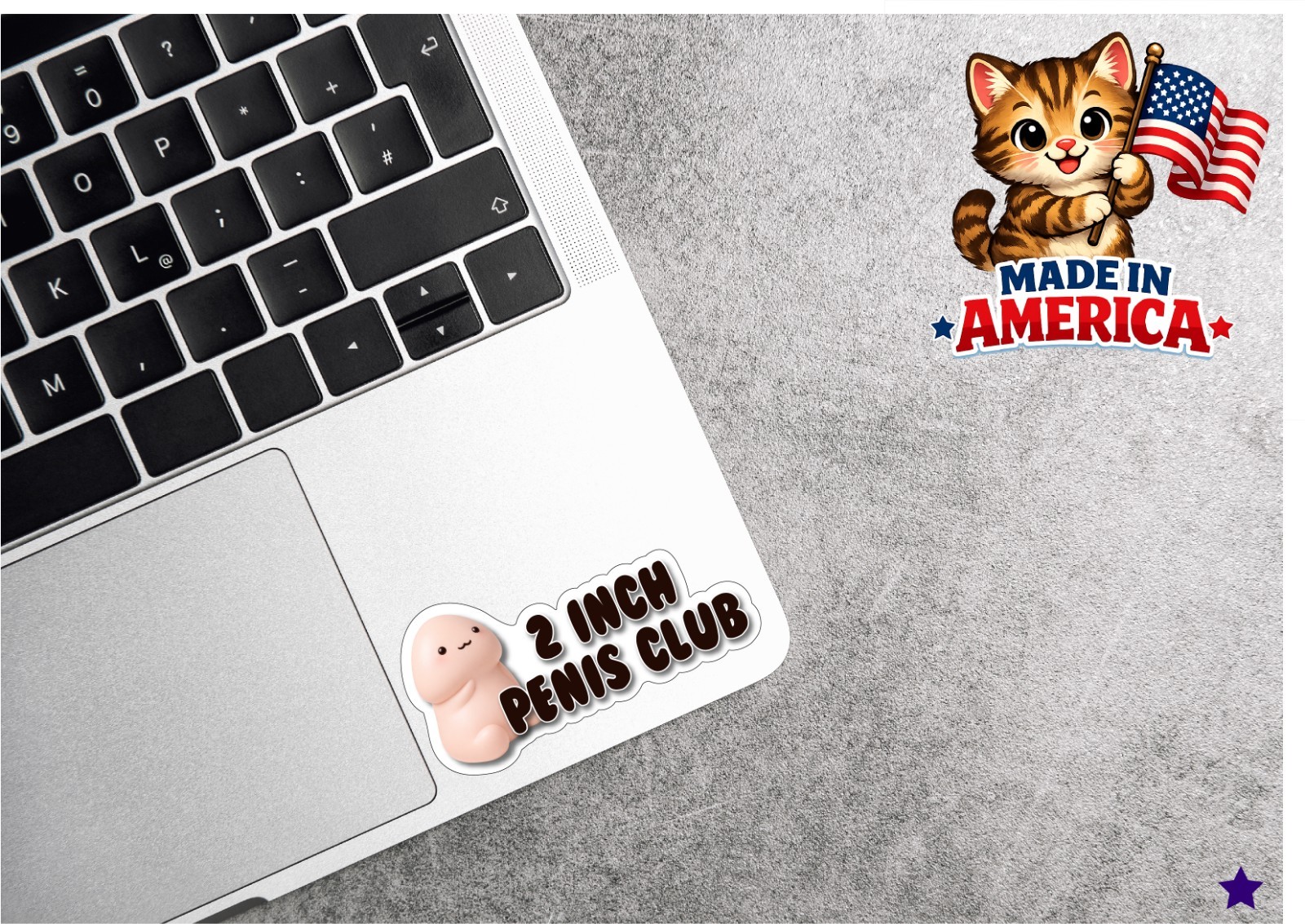 2 inch Penis Club Decal Sticker Peen Phallic Small Guy Mini Micro Funny Dick Pic