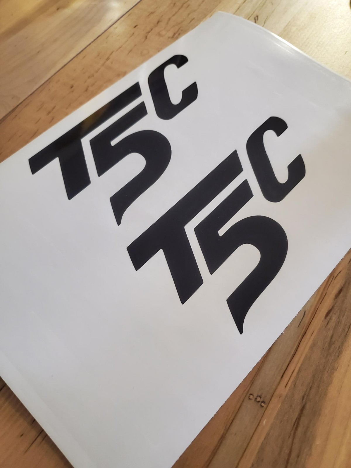 terramite T5C Decals Stickers Gloss black 6X3 1/4" (2) Fast USA