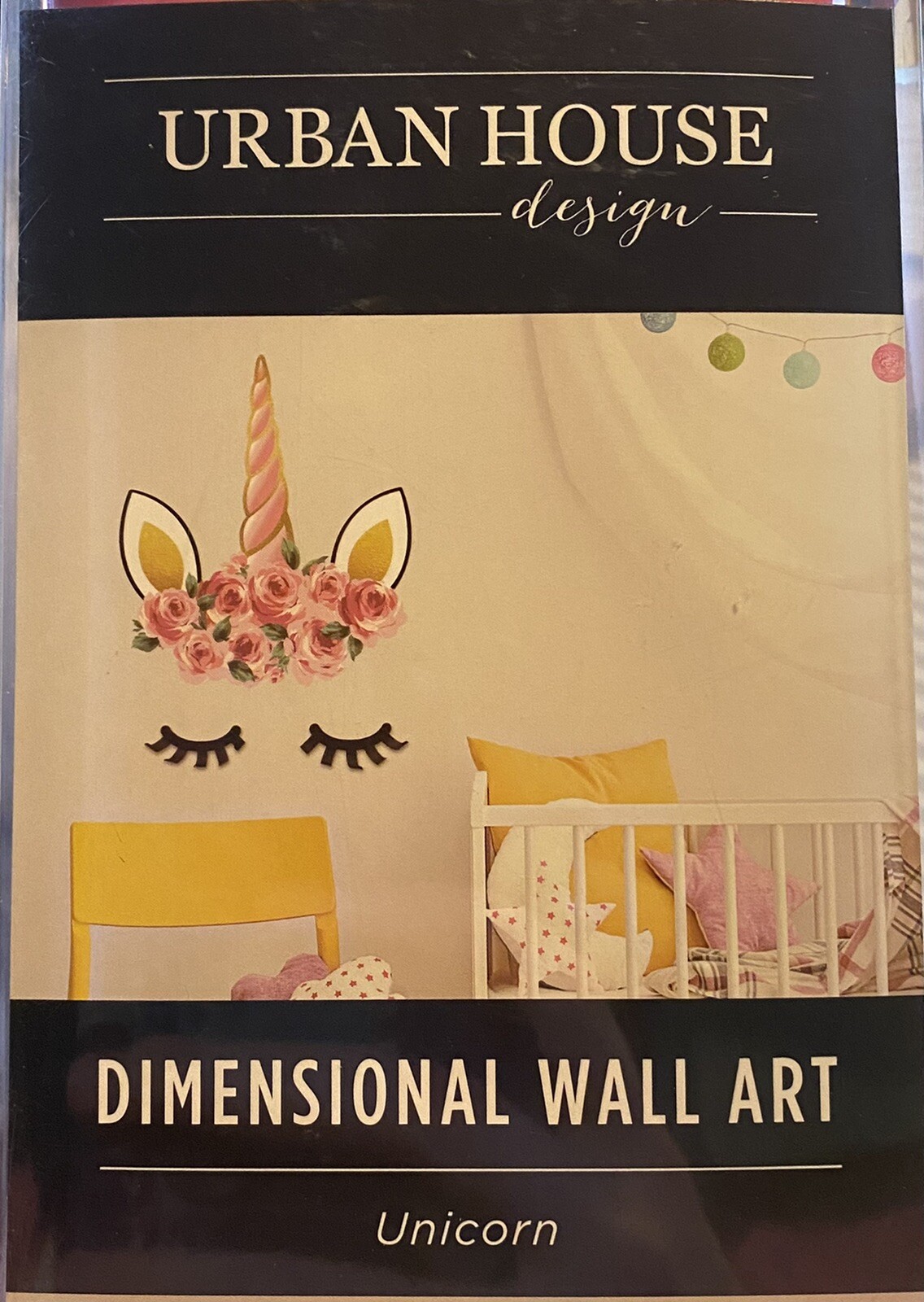 Unicorn Wall Art By Urban House Design dimensional 13.375” X 15.375” New