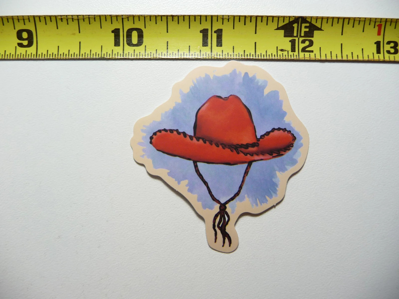 COWBOY HAT TASSEL SPLASH SMALL STICKER DECAL COUNTRY WESTERN THEME