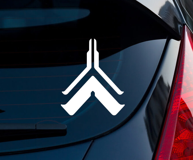 Narmer Warframe Matte White Indoor/Outdoor Vinyl Decal 5.6"x4.7"