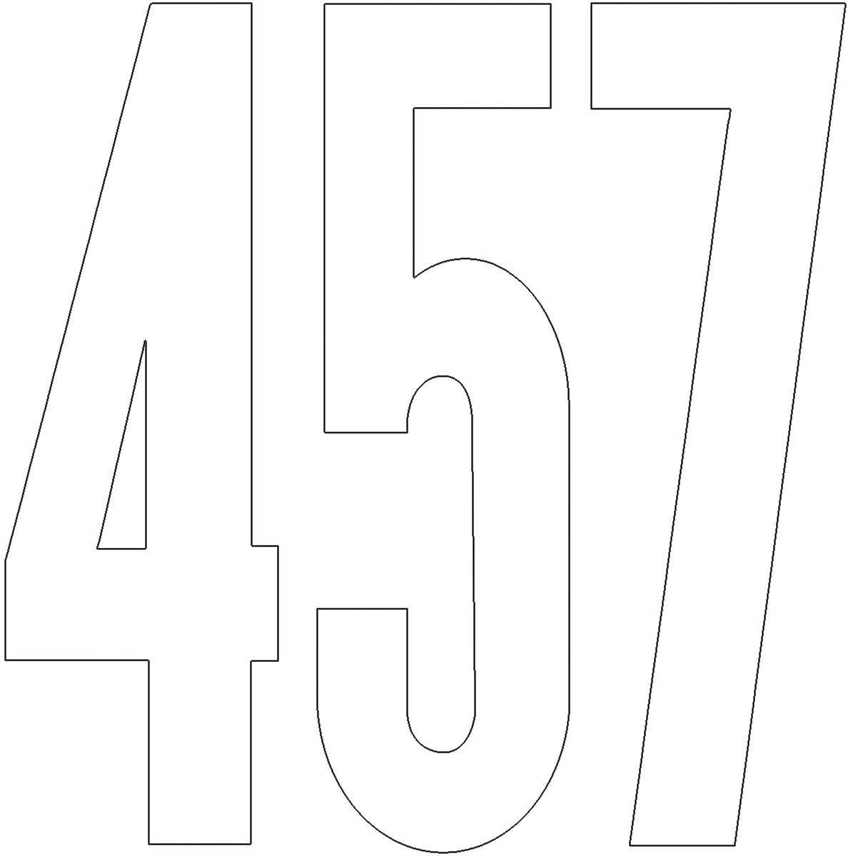 Permanent Adhesive Vinyl Numbers 4 49/Pkg White