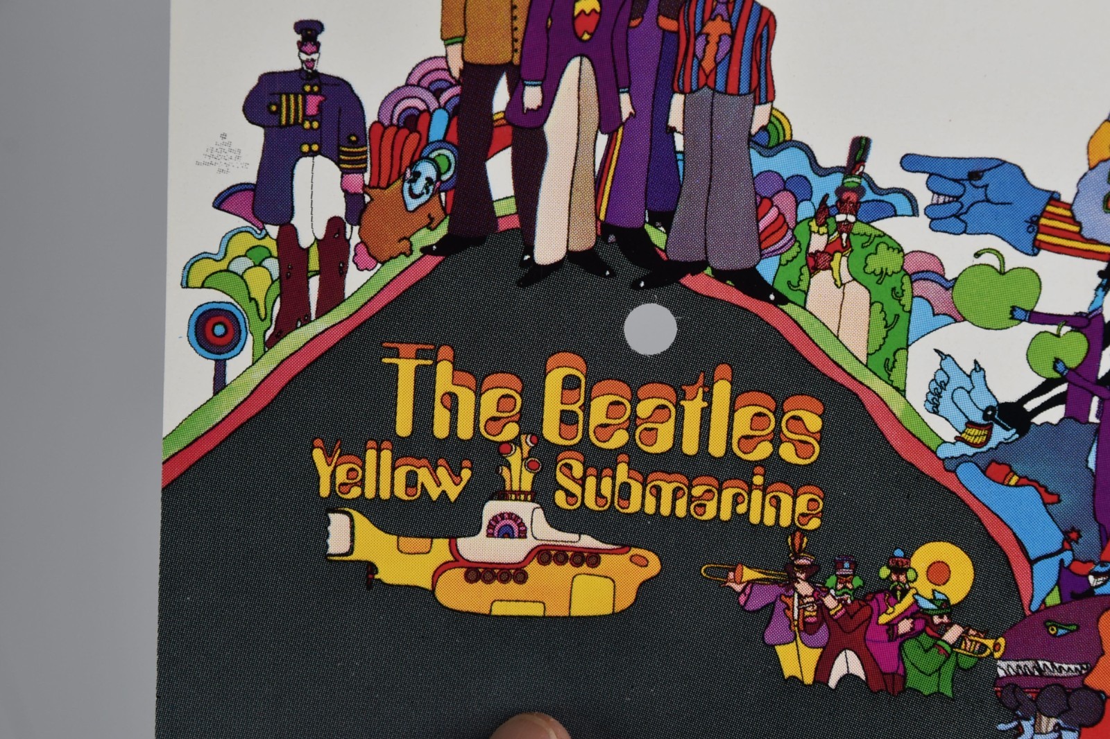 Vintage Beatles Yellow Submarine Cover Art 6" Art Print 45 Record Paper ONLY