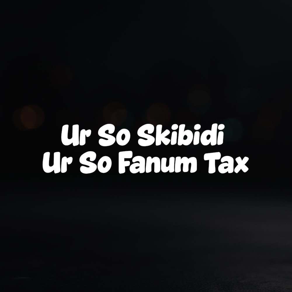 8in Vinyl Decal Sticker – "Ur So Skibidi Ur So Fanum Tax"