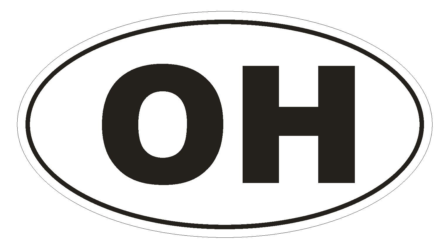 OH Ohio EURO OVAL Bumper Sticker or Helmet Sticker D481 Laptop TABLET