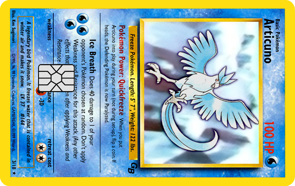 Pokémonster Card Collection Credit Card Skin / Wrap Decal Pre-Cut Sticker
