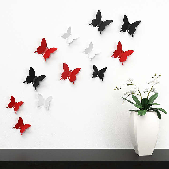 12pcs 3D Butterfly Art Wall Decals Stickers Home DIY Children Room Decor UK