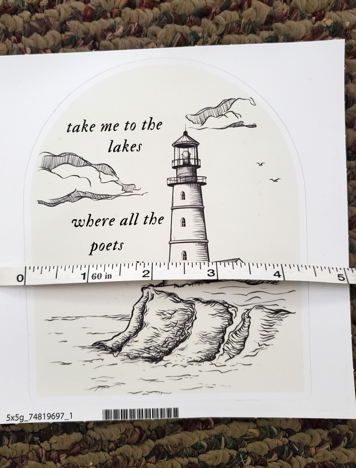 Taylor Swift decal bumper sticker The Lakes Folklore Lighthouse 4.5" x 5.5"