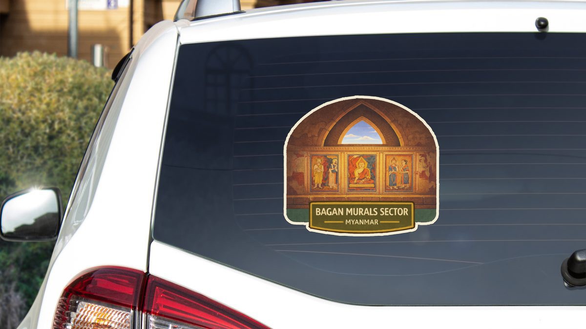 Bagan Murals sector Myanmar Sticker Decal Vinyl Die-Cut World Heritage Sites
