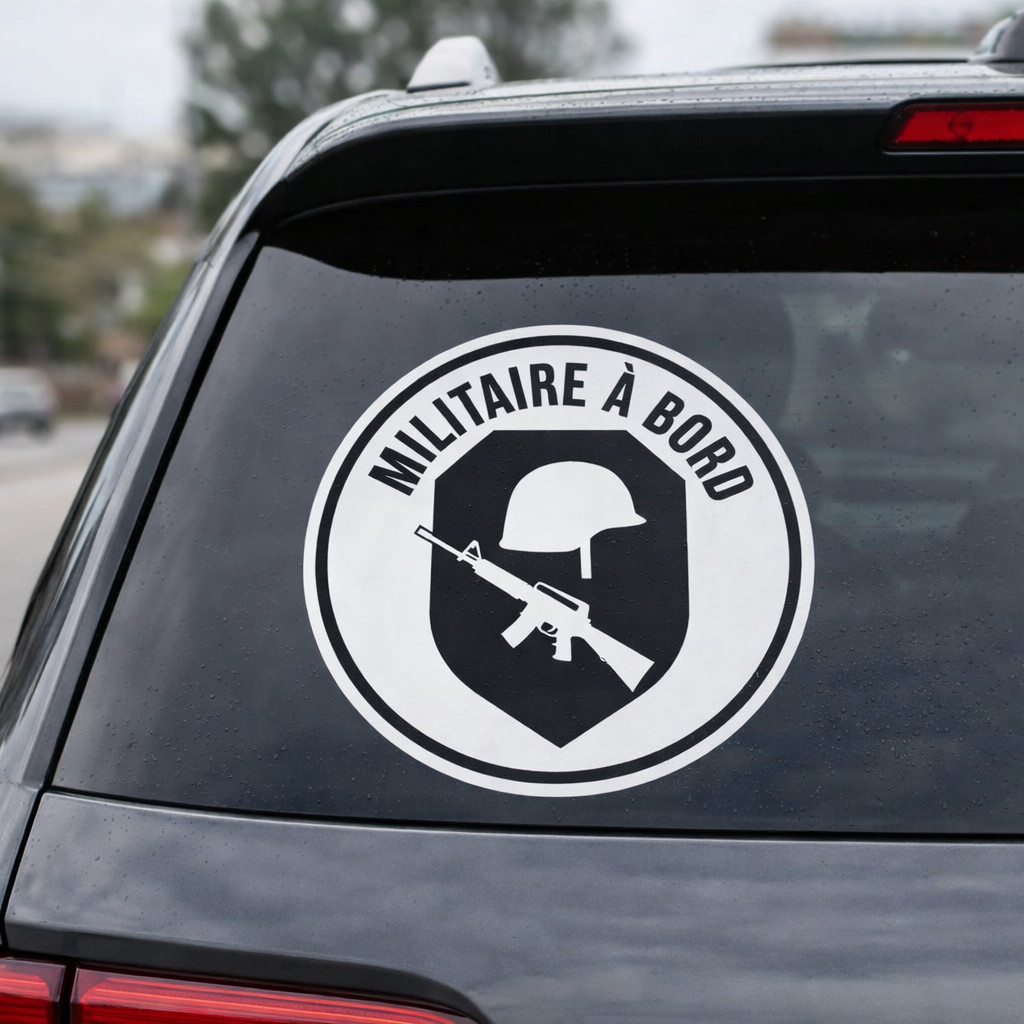 Military on board – military vinyl – car, truck, truck – decal, window