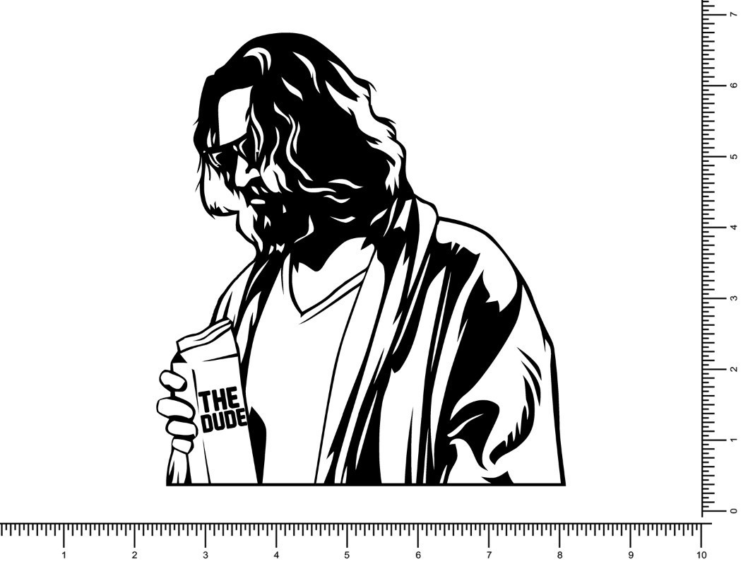 The Dude the Big Lebowski Die Cut Sticker 6.4" x 5.8"