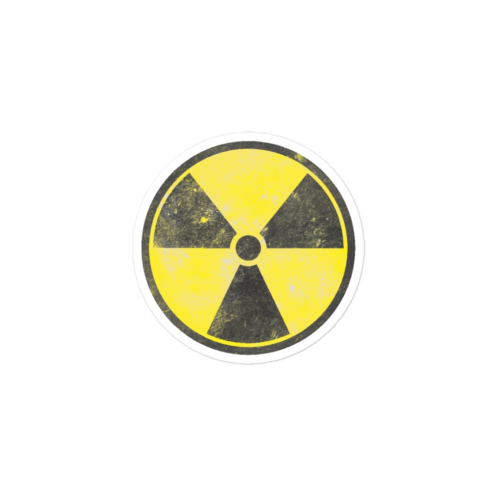 Radiation Warning Trefoil Sticker by Enemy Empire Art Studio