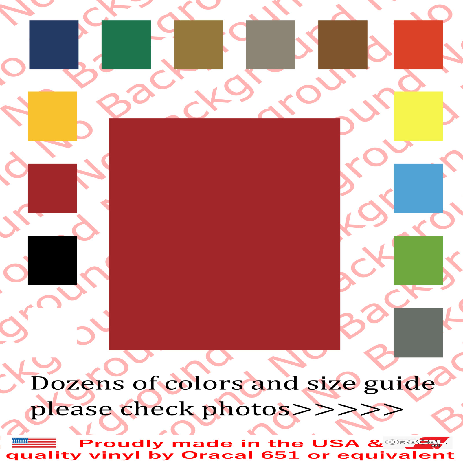Square Shape Vinyl Decal Die Cut Sticker for Background Car Fender Bumper SP019