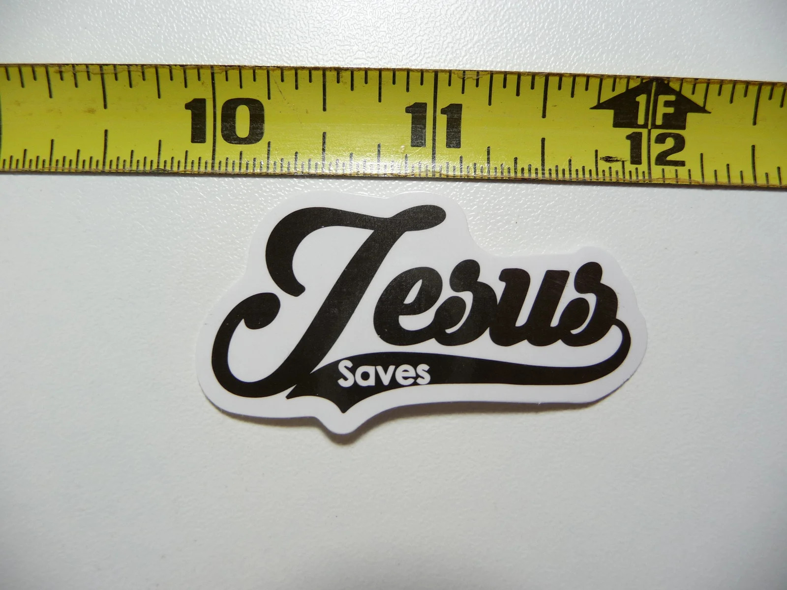 JESUS SAVES FONT STREAM SMALL STICKER DECAL FAITH CHURCH CHRISTIAN BELIEF