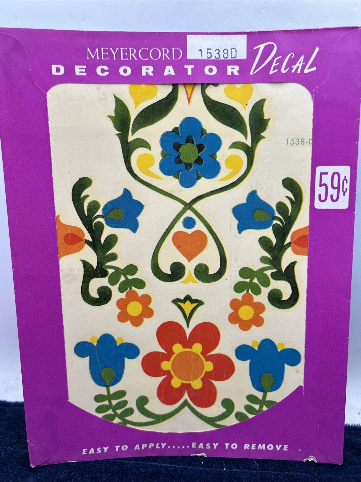 Vintage Meyercord Decorator Decals Retro Floral Dutch Folk Art 1538-D Craft