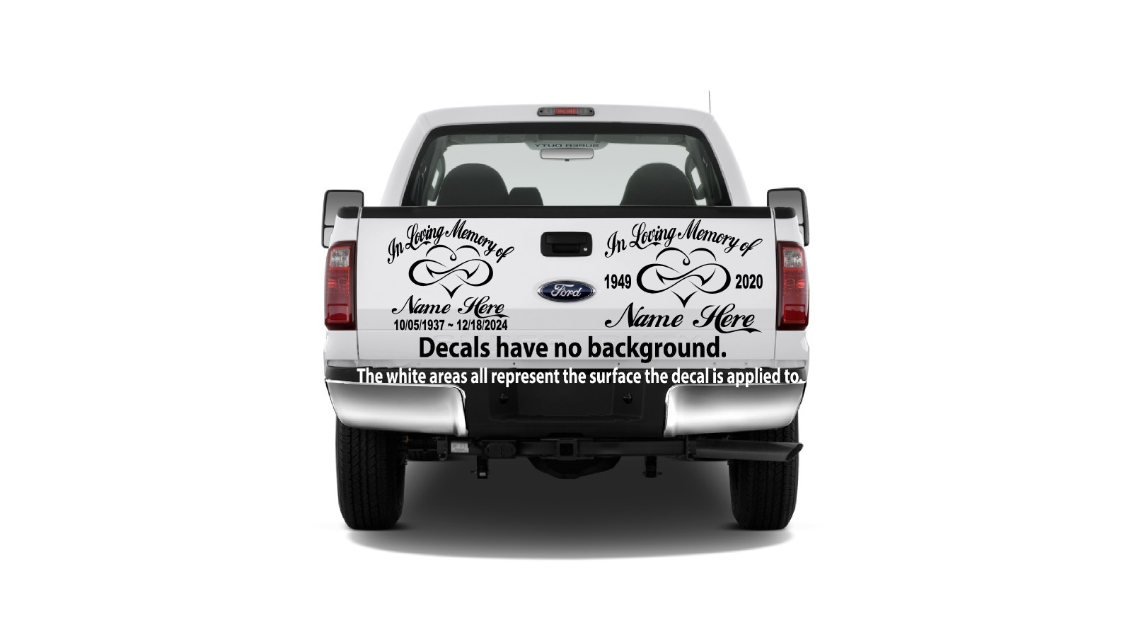 In Loving Memory Decal Infinity Heart Forever Love RIP Car Window Vinyl Sticker