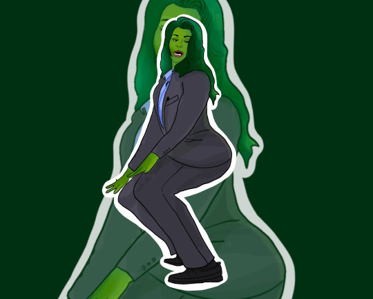 She Hulk Twerking Meme Sticker