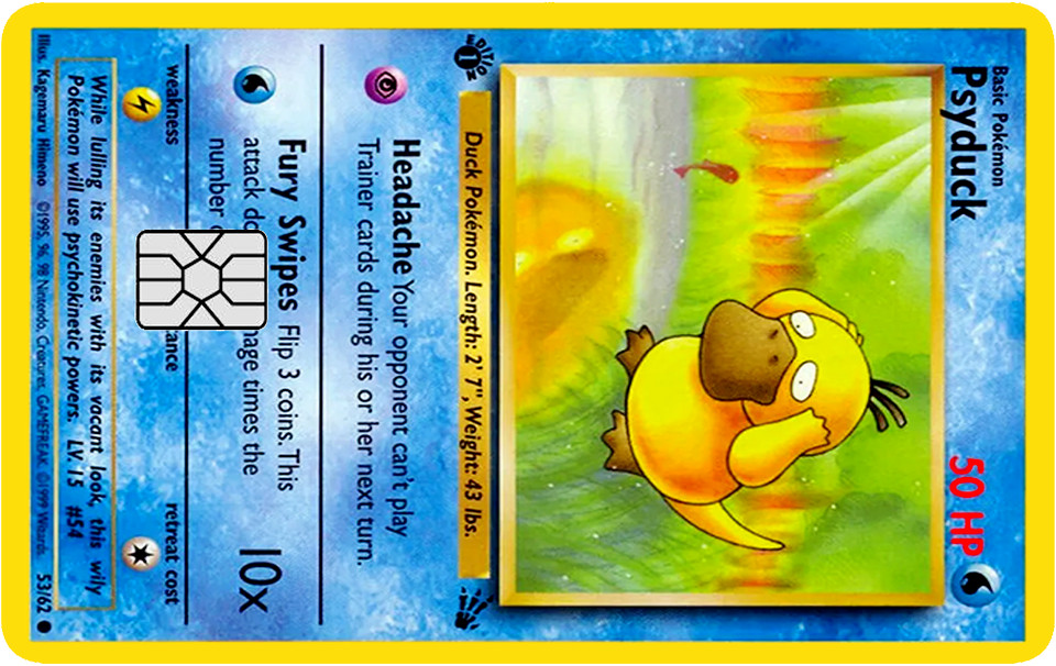 Pokémonster Card Collection Credit Card Skin / Wrap Decal Pre-Cut Sticker