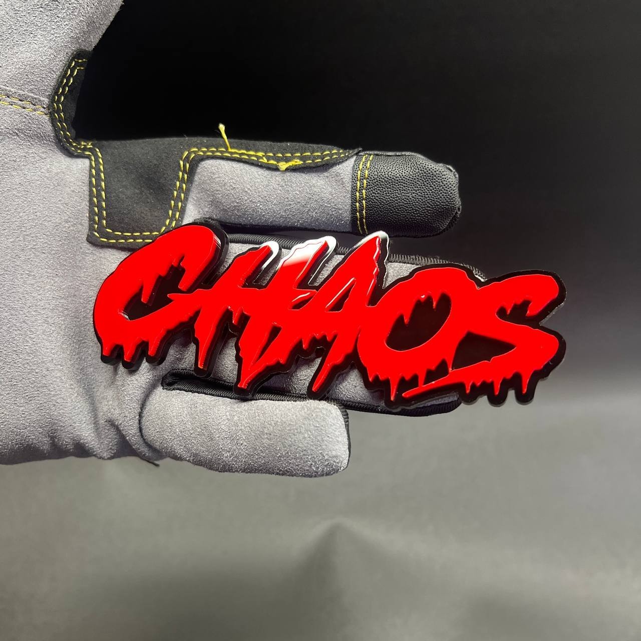 1PC CHAOS 3D Text Custom Car Badge Emblem Fender tailgate Aggressive Decal