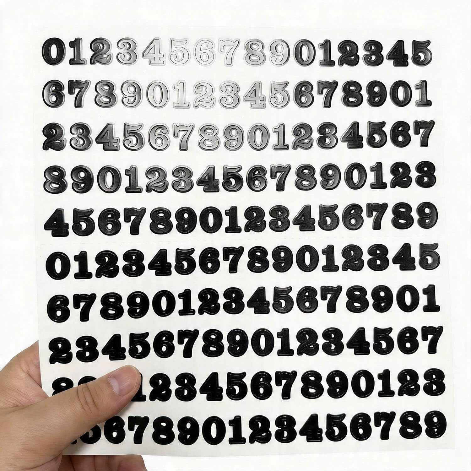 1600 Pcs 0.5 Inch Number Stickers,10 Sheets Vinyl Waterproof Mailbox Numbers,Sel