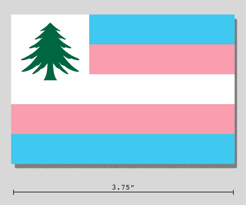 New England Flag Sticker Transgender Pride Independence 3.75" Vinyl Decal