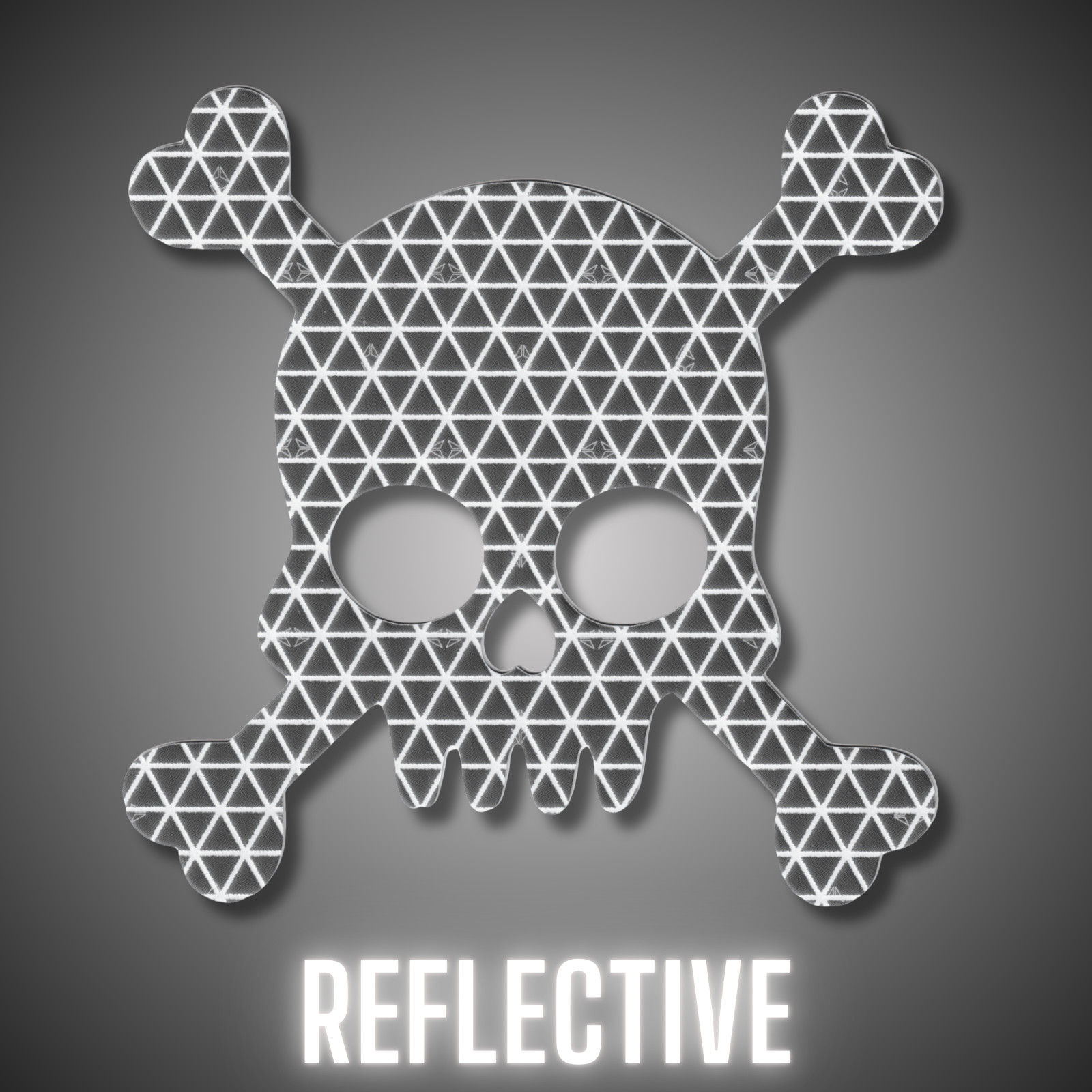 Skull Crossbone Reflective Decal Punisher Sticker Reflector
