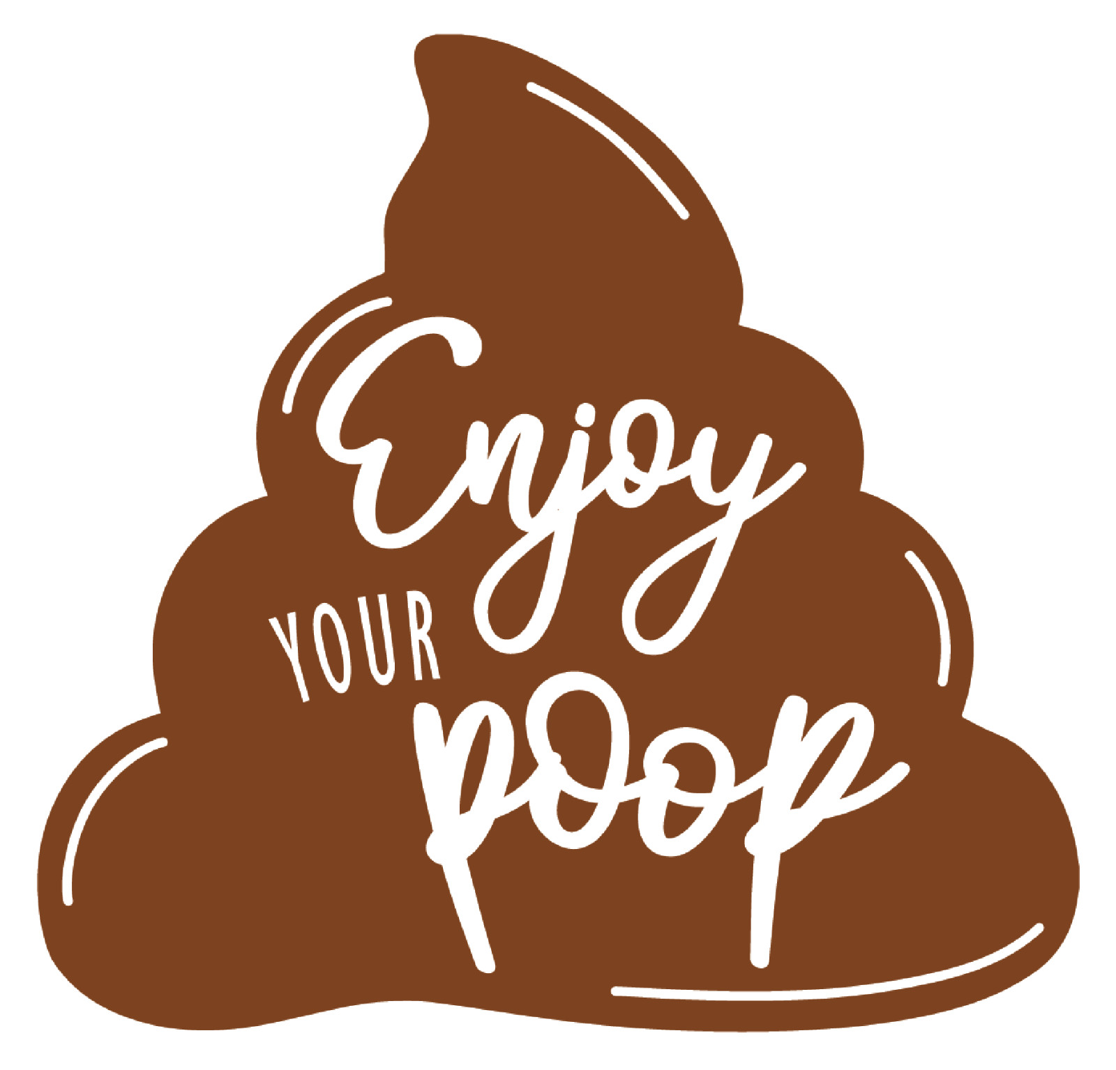 Enjoy Your Poop 6 Inch Toilet Seat or Lid or Tank Decal – Funny Toilet Sticker