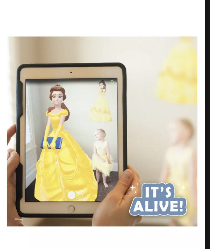 Disney Princess Belle Wall Decal With Bonus 3D Action 18in x 30in NEW