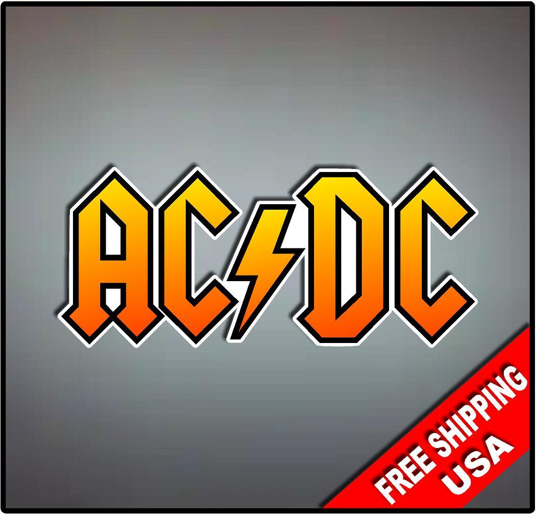 ACDC Vinyl Wall logo Decal Sticker Heavy Metal Rock Band Various Sizes