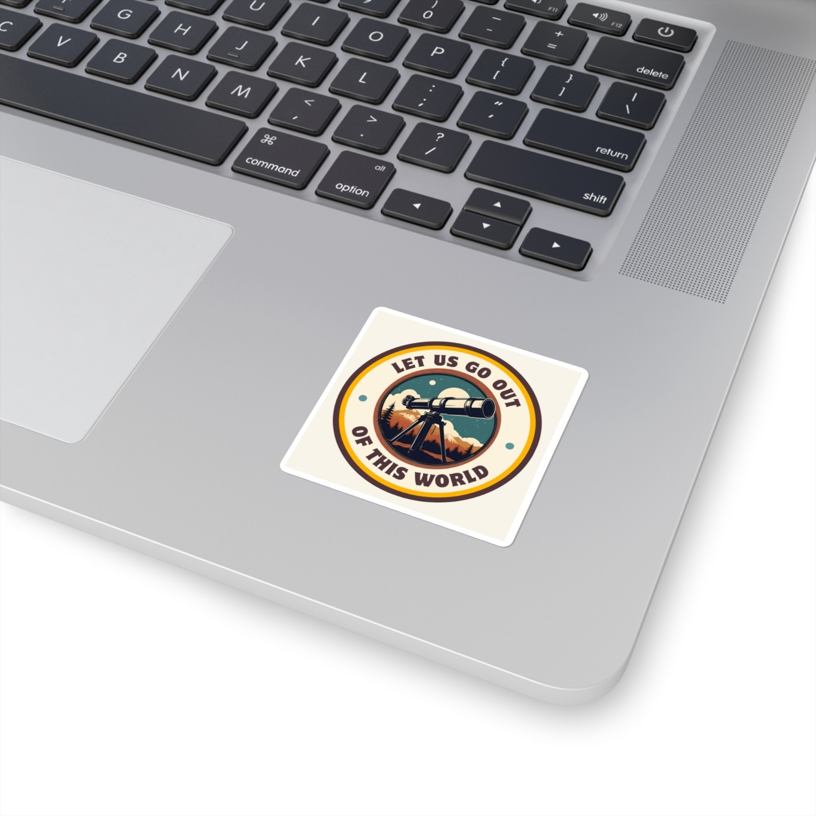 Space Stars Telescope Sticker 3×3 Vinyl Sticker