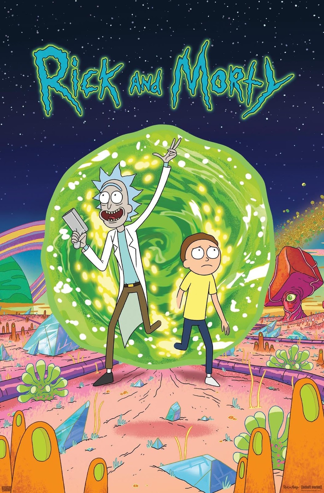 Trends International Rick And Morty – Cover Wall Poster, 14.725" x 22.375", P…