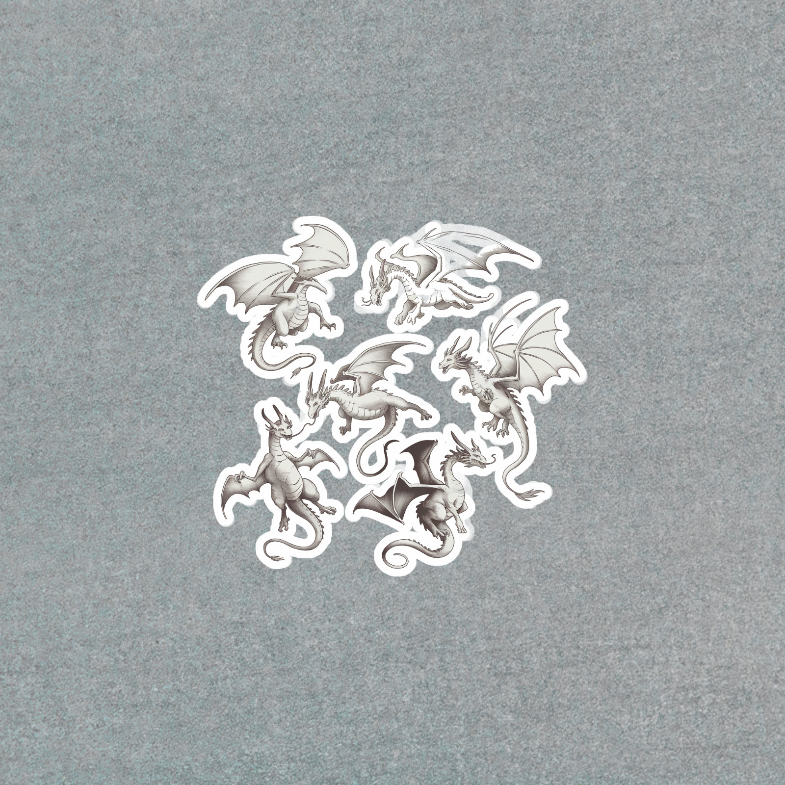 Majestic Dragon Stickers – Mythical Flying Creatures Decal Set for Fantasy Lover