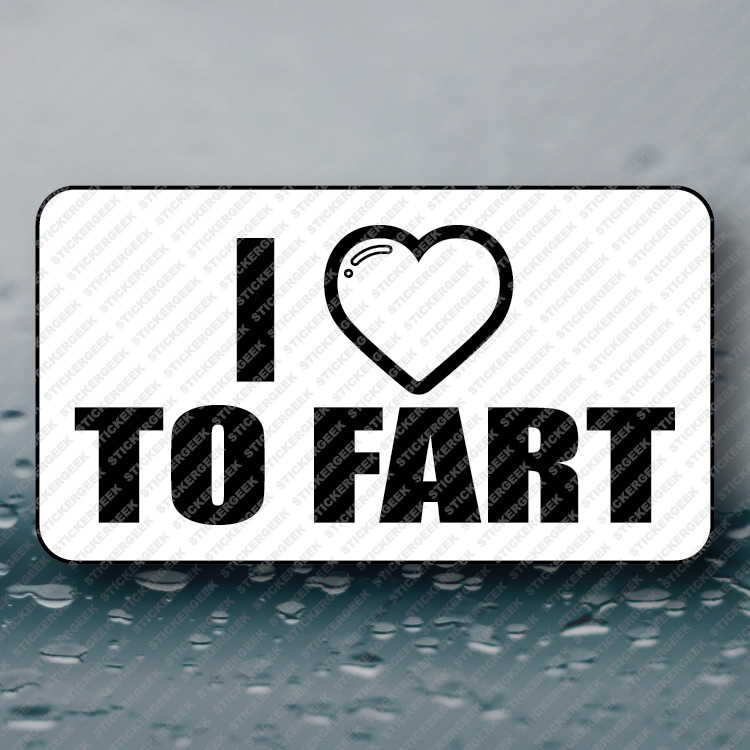 I HEART TO FART Adult Humor Funny Prank Joke Gag Sticker 25-250pcs