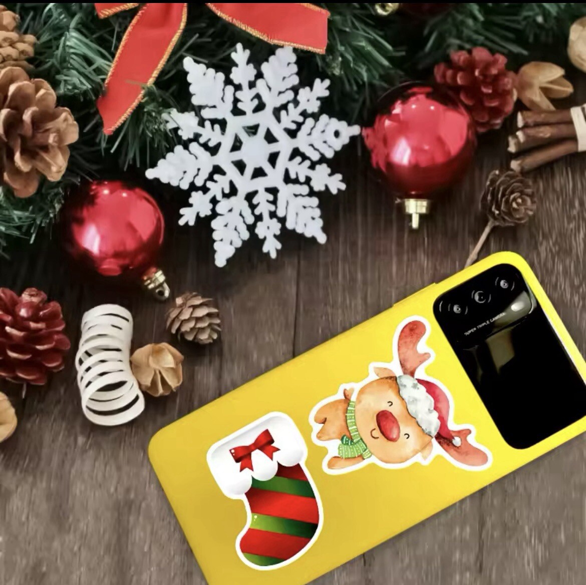 Christmas Stickers 50pk Mixed Holiday Fun Christmas Winter Themed Fun Stickers
