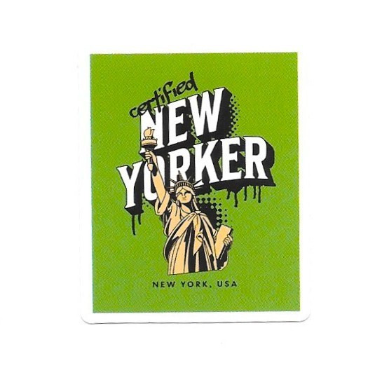 Certified New Yorker Vinyl Sticker Statue of Liberty NYC Travel Souvenir York
