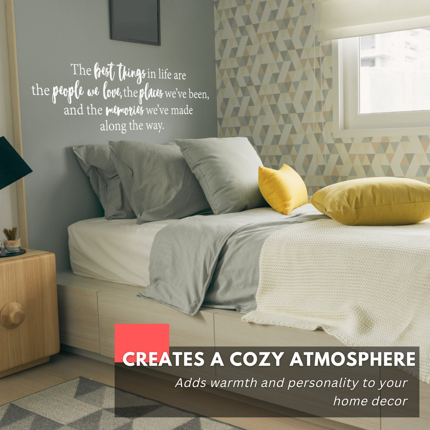 Inspirational Wall Decal Quote – The Best Things in Life – Family Home Decor