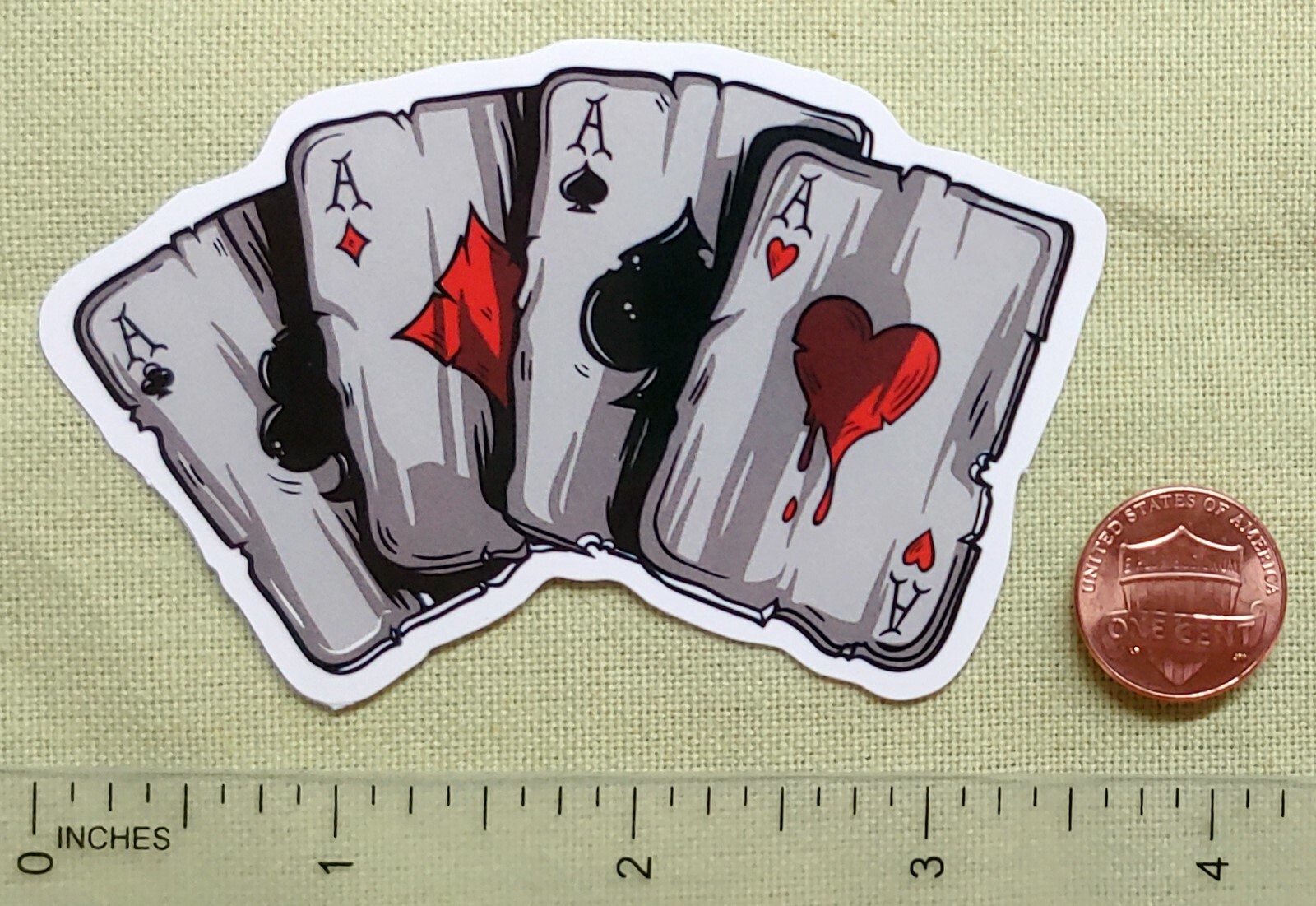 Poker sticker for car laptop door man cave
