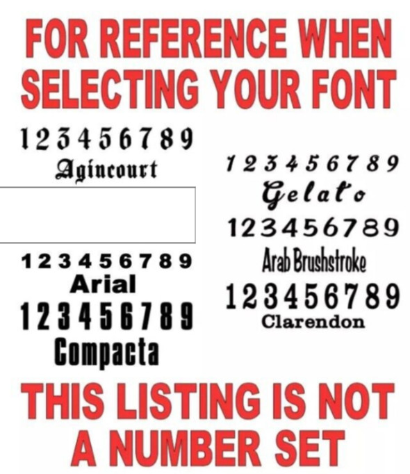 SET OF 2 Custom Mailbox Numbers Vinyl Decals / Stickers – Choose Size & Color