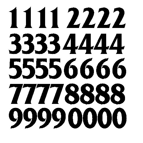 Lot of 40 White or Black Vinyl Mailbox, Tool Box,Locker Numbers Decal [Fritz]