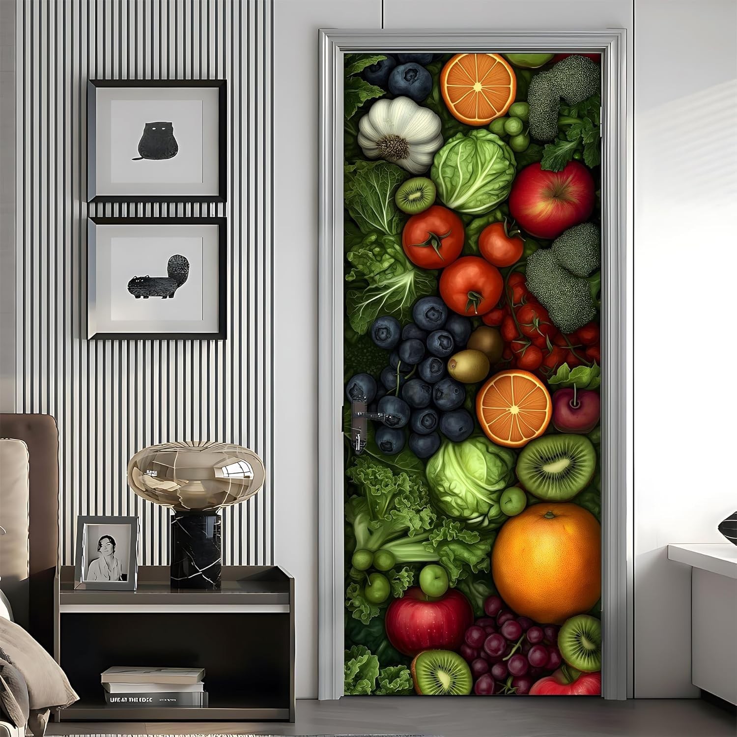 Self-Adhesive Refrigerator Wrap Set – Removable Vinyl Fridge Stickers, Peel &…