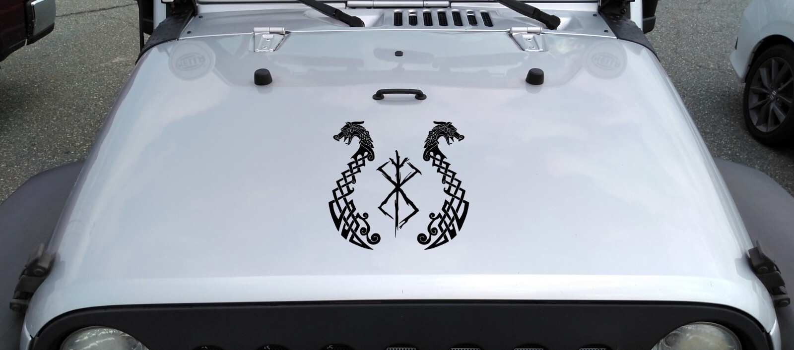 Viking Dragons Berserk V2 Vinyl Decals | Nordic Rune Mythology | Die Cut Sticker