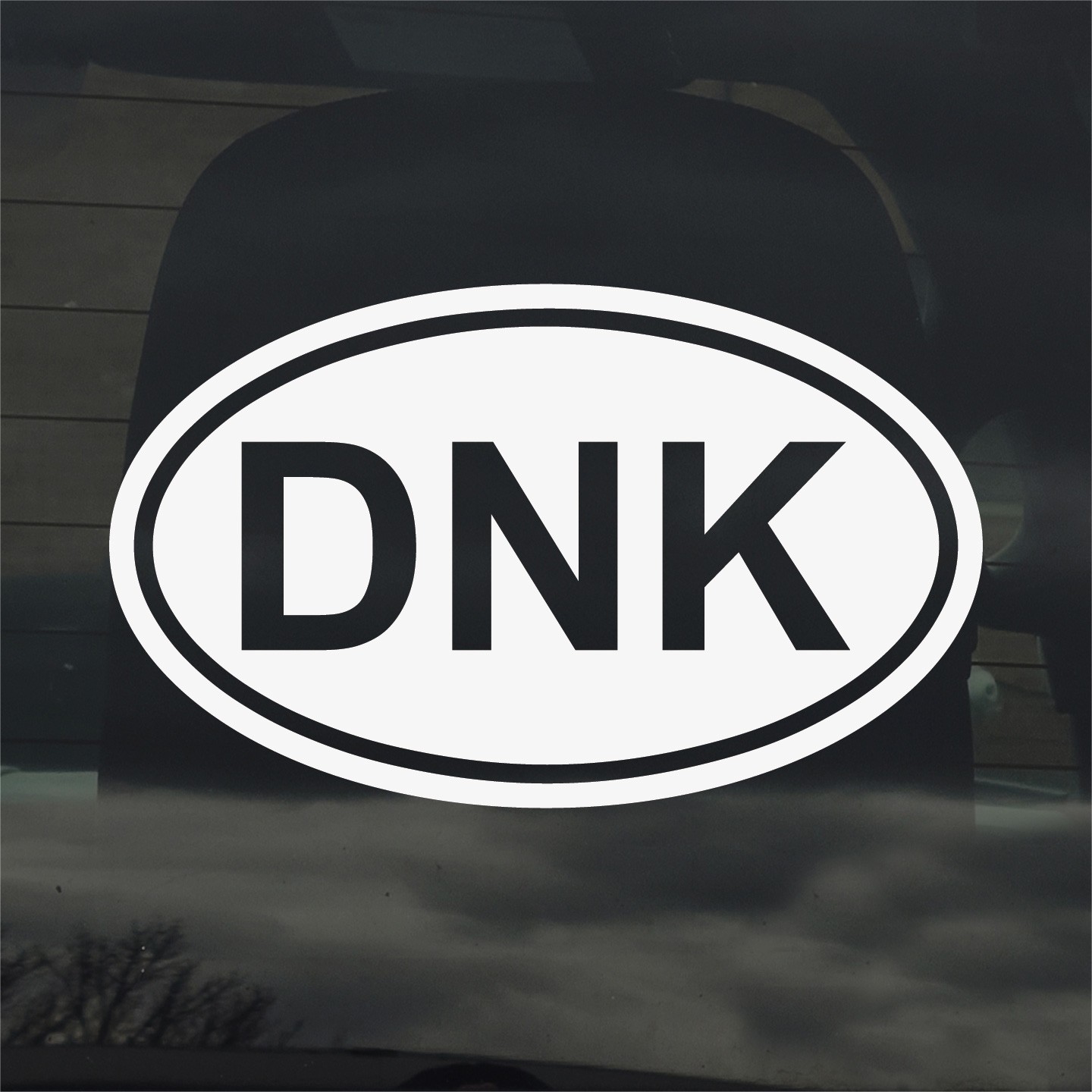 Denmark DNK Oval Country Code Vinyl Decal Sticker for Car Window Laptop & Gifts