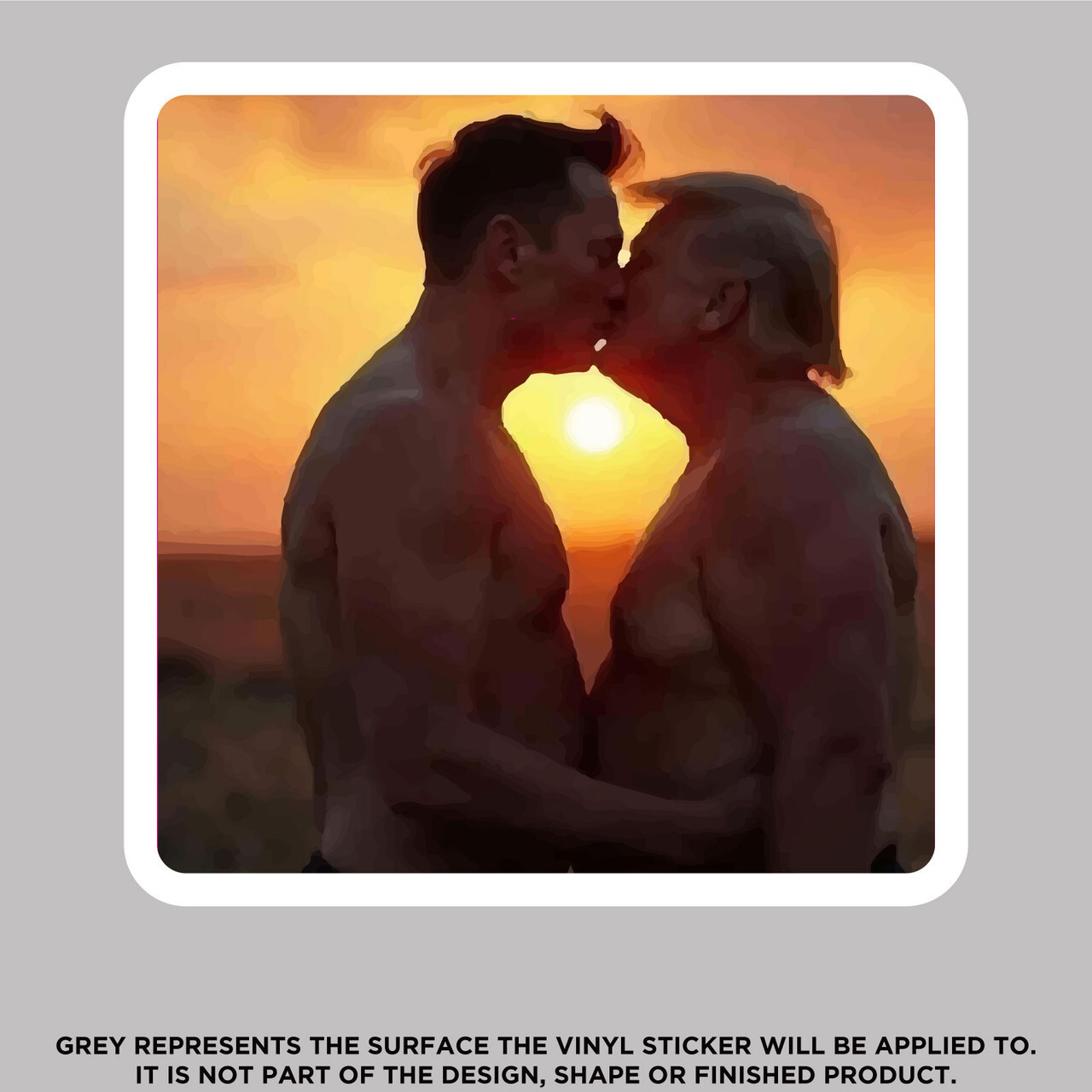 Elon and Don Kissing, High Quality Vinyl Stickers