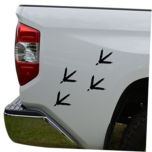 Rosie Decals Wild Turkey Tracks Prints – Die Cut 06"/15" Tall – Gloss Black