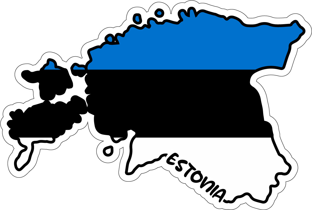 Estonia Map Flag Sticker Decal